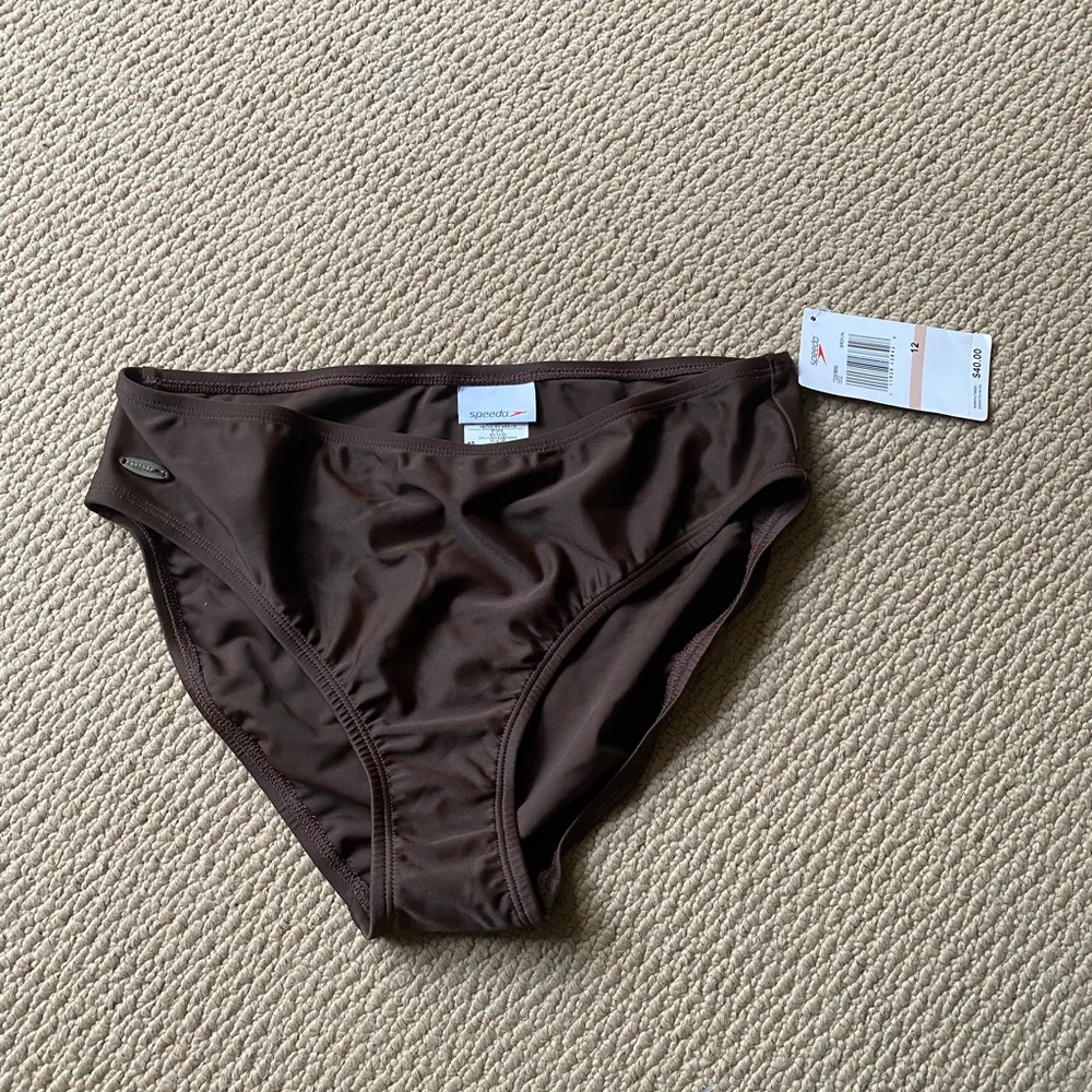 SPEEDO Bikini bottoms. High cut leg. Size 12